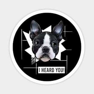 Funny Boston Terrier I Heard You Magnet